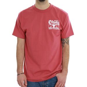 T-SHIRT SUBMIT OBEY ROSSO